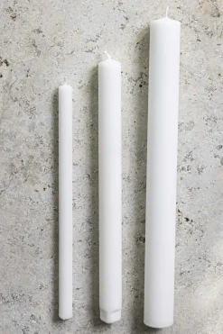 Kronelys - h27cm Hvit