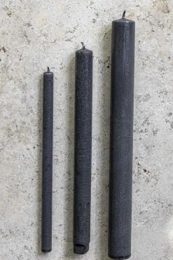 Kronelys - h27cm Sort