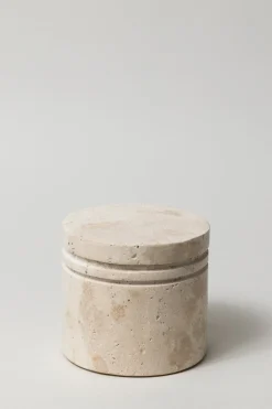 Krukke - Travertine M/Lokk