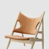 Lenestol - Knitting Lounge Chair, Natural Oak, Dunes Cognac 21000