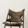 Lenestol - Knitting Lounge Chair, Dark Stained Oak, Sheepskin Root