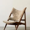 Lenestol - Knitting Lounge Chair, Walnut, Sheepskin Shahara