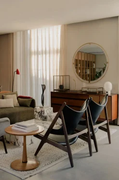 Lenestol - Knitting Lounge Chair, Walnut, Dakar 0842