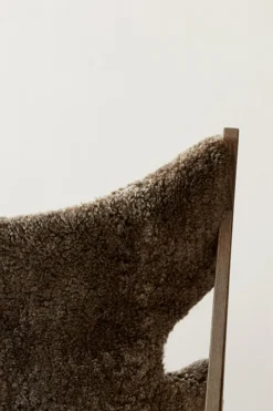 Lenestol - Knitting Lounge Chair, Walnut, Sheepskin Shahara