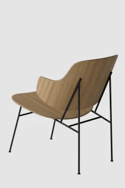 Lenestol - The Penguin Lounge Black Steel, Natural Oak