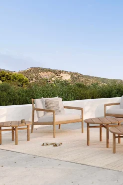 Loungestol - Jack Outdoor Lounge Off-White Teak