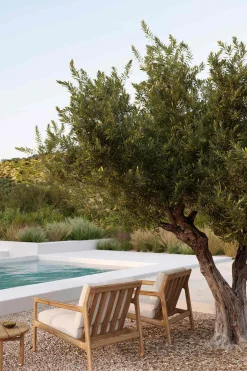 Loungestol - Jack Outdoor Lounge Off-White Teak