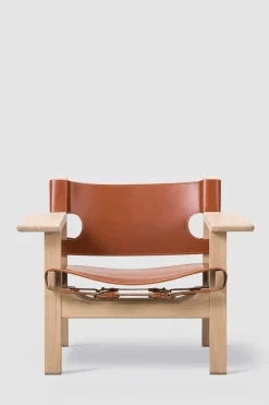 Loungestol - Spanish Chair 2226 Såpet Eik/Cognac Lær