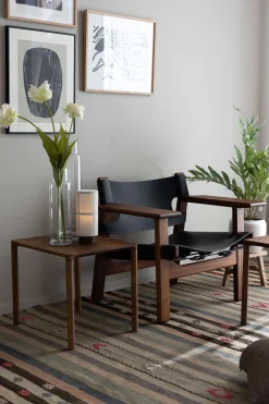 Loungestol - Spanish Chair 2226 Oljet Valnøtt/Sort Lær