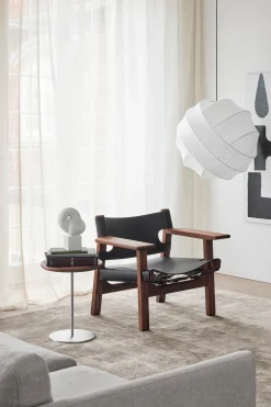 Loungestol - Spanish Chair 2226 Oljet Valnøtt/Sort Lær