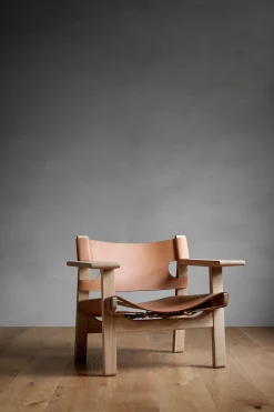 Loungestol - Spanish Chair 2226 Lysoljet Eik/Cognac Lær