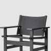 Loungestol - The Canvas Chair 2031 Sortlakkert Eik / Sort Canvas