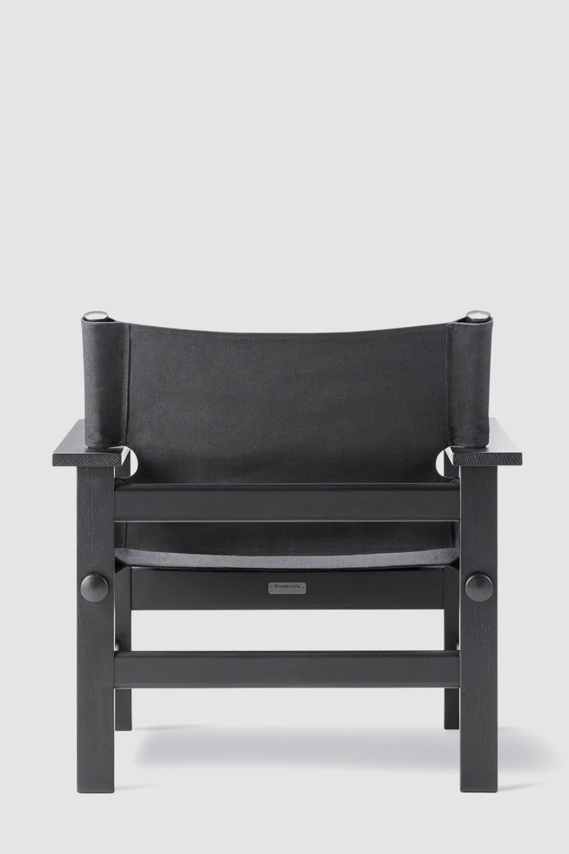 Loungestol - The Canvas Chair 2031 Sortlakkert Eik / Sort Canvas