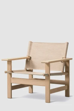 Loungestol - The Canvas Chair 2031 Såpet Eik / Naturfarget Canvas