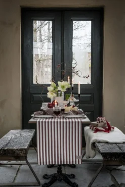 Løper - 45x150cm Rød/Hvit