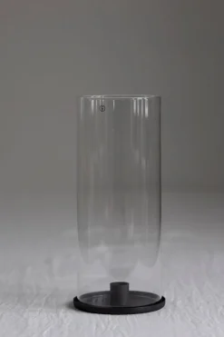 Lysestake - Kronelys H28cm Sort