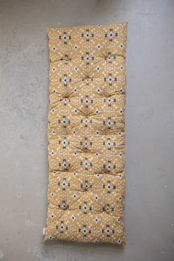 Madrass - 45x125cm Mustard/Off-White/Dark Blue