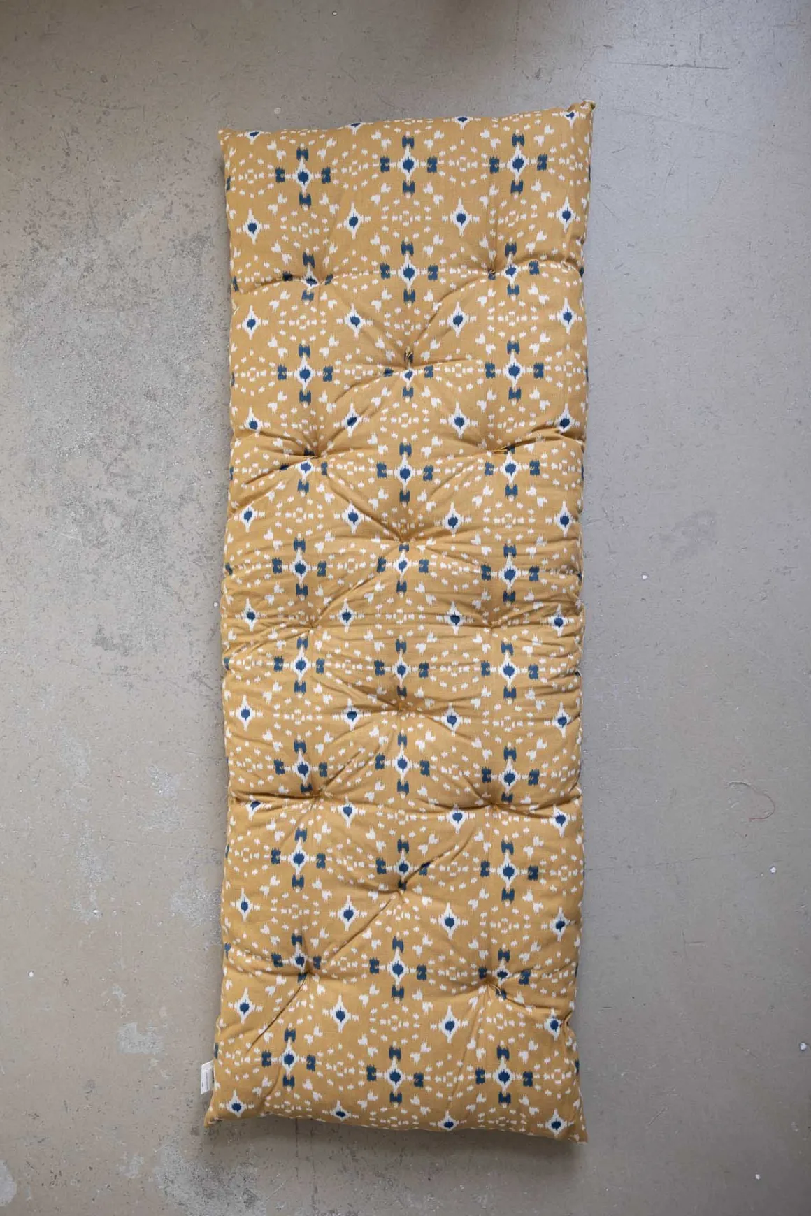 Madrass - 45x125cm Mustard/Off-White/Dark Blue