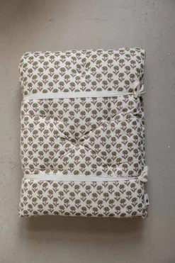 Madrass - 45x125cm Off-White/Green/Burgundy