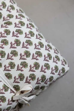 Madrass - 45x125cm Off-White/Green/Burgundy