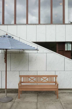 Parasoll - Messina rund Dia270cm Dark Blue Stripes