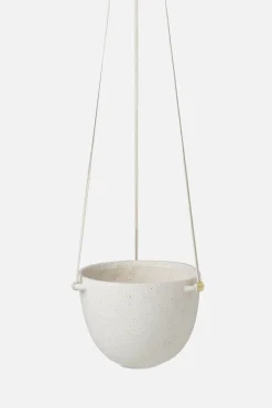 Potte - Speckle Hanging Pot L Off-White