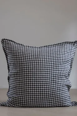 Putetrekk - 65x65cm Black Gingham
