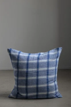 Putetrekk - 50x50cm Blue Chiné Checks