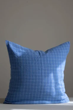 Putetrekk - 50x50cm Blue School Check