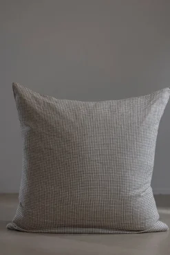 Putetrekk - 65x65cm Brown Checks Noir