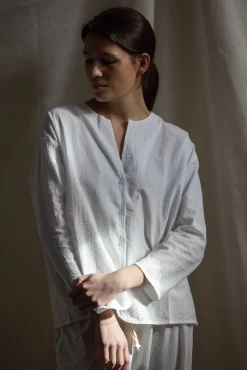 Pyjamas - Seersucker White