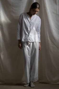 Pyjamas - Seersucker White