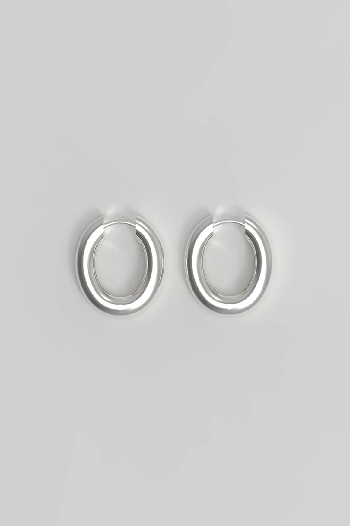 Øredobber - Chunky Hoop M Silver