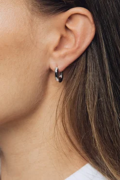 Øredobber - Chunky Hoop Tiny Silver