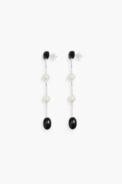 Øredobber - Dualism Long Earrings Silver