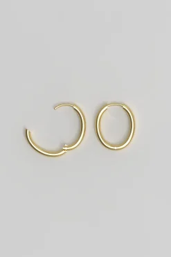 Øredobber - Slim Hoop M Plated