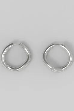 Øredobber - Thorn Hoop Round Silver