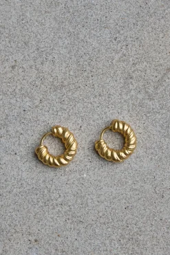 Øreringer - Cable Gold