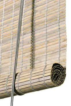 Rullegardin - Gråbeiset Bambus