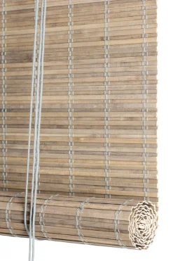 Rullegardin - Gråbeiset lysdempende Bambus