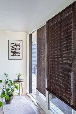 Rullegardin - Mørk Brun Bambus