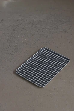 Serveringsbrett - M Navy/White Checks