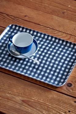 Serveringsbrett - M Navy/White Checks