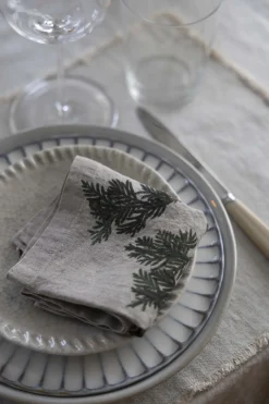 Serviett - Whispering Leaves 45x45cm Grå/Grønn