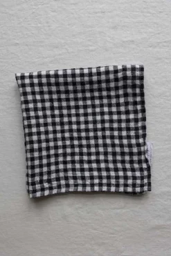 Serviett - 45x45cm Black Gingham