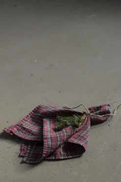 Serviett - 45x45cm Red Tartan