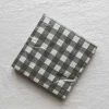Serviett - 33x33cm Ruter Grønn/Lysegrå