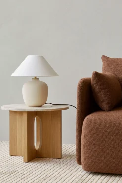 Sidebord - Androgyne dia50cm Natural Oak/Kunis Breccia