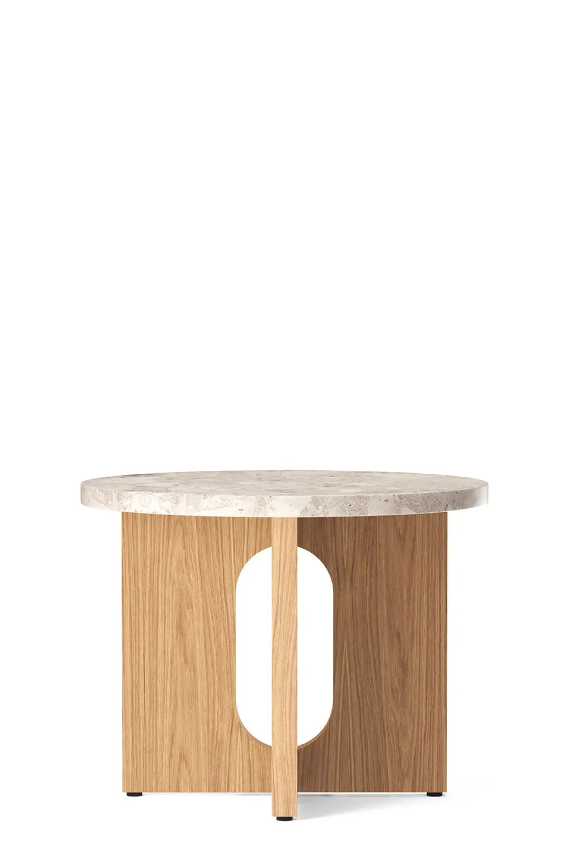 Sidebord - Androgyne dia50cm Natural Oak/Kunis Breccia
