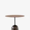 Sidebord - Lato LN9 Lacquered Walnut w/Emparador Marble